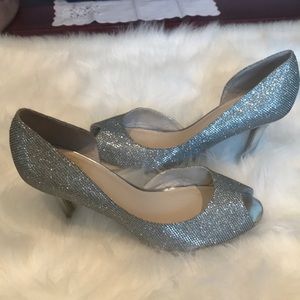 Sparkly silver shoes